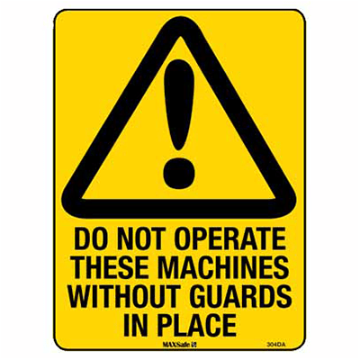 WARNING STICKER MACHINE GUARD