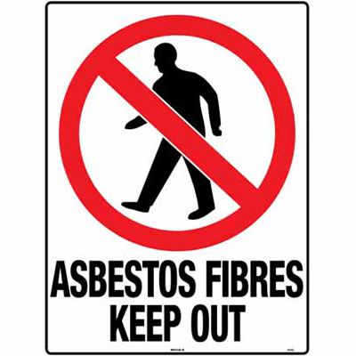 PROHIBITION SIGN ASBESTOS FIBRES