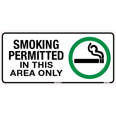 PROHIBITION SIGN SMOKING PERMITTED