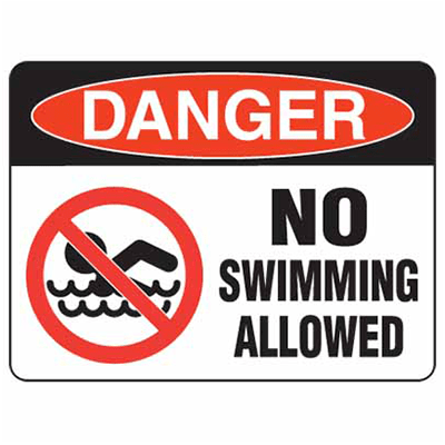 NO SWIMMING SIGN