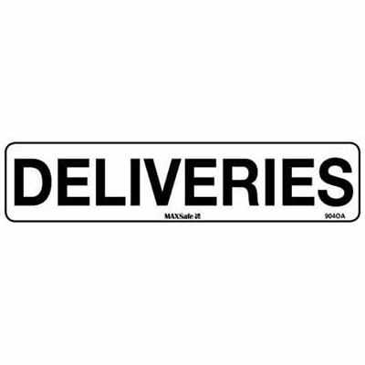 DELIVERIES SIGN