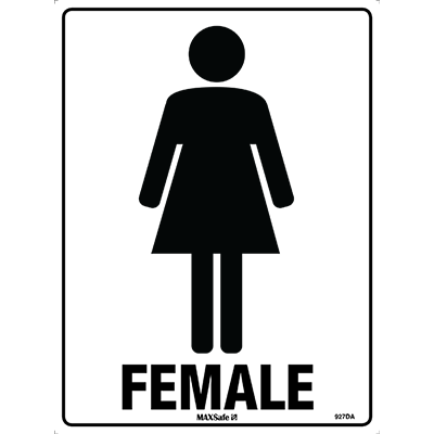 FEMALE TOILET STICKER