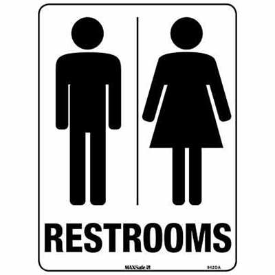 RESTROOMS SIGN