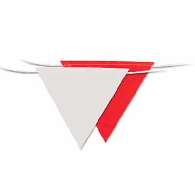 Flag Bunting – 30m Roll – Red/White