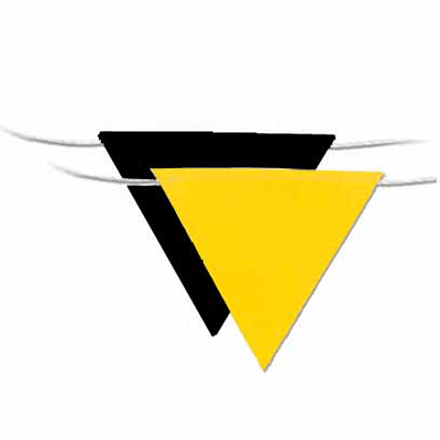 Flag Bunting – 30m Roll – Yellow/Black