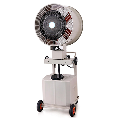 Misting Fan Heavy Duty, 600mm, 240V, 3 Speed, 90L Drum, Up To 9 hour Run Time, Mist up to 12m