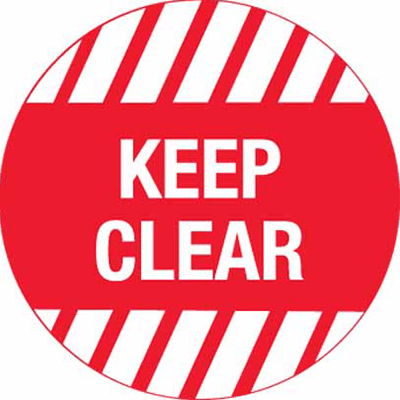 Floor Graphics, 400mm, Anti-Slip Adhesive – Keep Clear