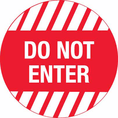 Floor Graphics, 400mm, Anti-Slip Adhesive – Do Not Enter