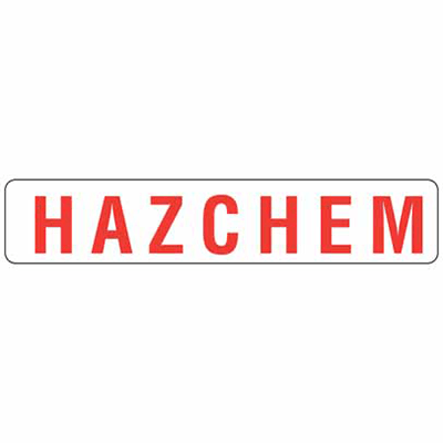 HAZCHEM SIGN