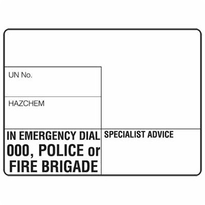 HAZCHEM EMERGENCY SIGN