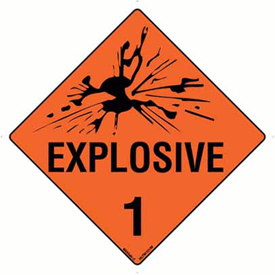 HAZCHEM EXPLOSIVE SIGN