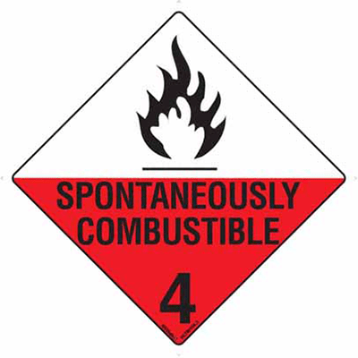 HAZCHEM COMBUSTIBLE SIGN