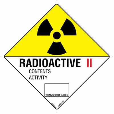 HAZCHEM RADIOACTIVE 2 SIGN