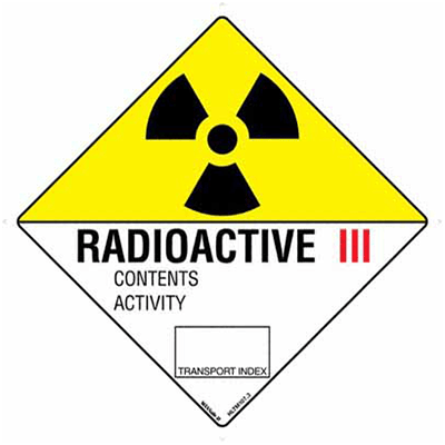 HAZCHEM RADIOACTIVE 3 SIGN