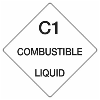 HAZCHEM COMBUSTIBLE LIQUID SIGN