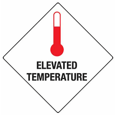 HAZCHEM ELEVATED TEMPERATURE SIGN