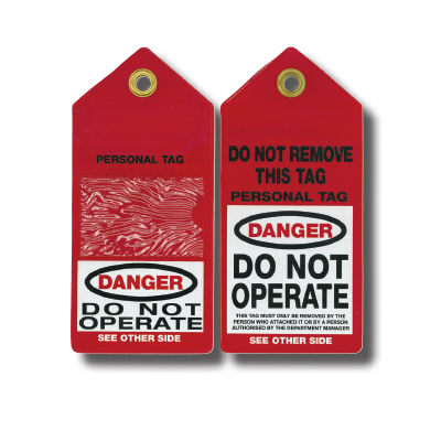 DANGER DO NOT OPERATE VINYL TAGS