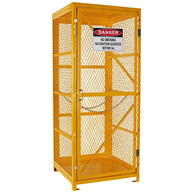 MAXSafe Gas Cylinder Storage Cage – 9 G Cylinders – Dimensions: 787 x 762 x 1650mm H