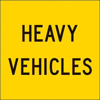 600x600mm – Corflute – Cl.1 – Yellow – Heavy Vehicles