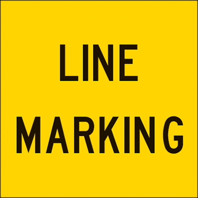 600x600mm – Corflute – Cl.1 – Yellow – Line Marking