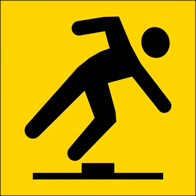 600x600mm – Corflute – Cl.1 – Yellow – Falling Man