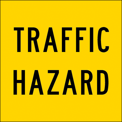 600x600mm – Corflute – Cl.1 – Traffic Hazard