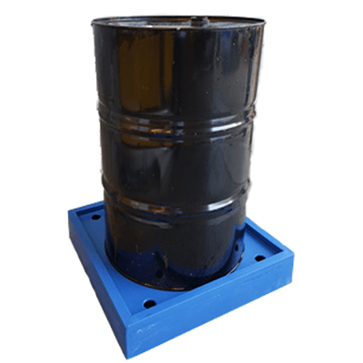 Low Profile Poly Single Drum Bund, 710 x 710 x 160mm