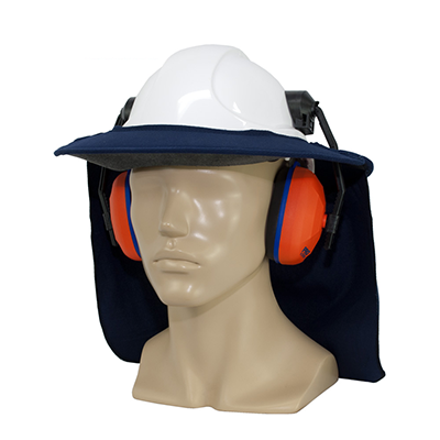 HARD HAT BRIM (EARMUFF VERSION WITH FLAP)