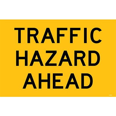 SWING STAND SIGN TRAFFIC HAZARD AHEAD