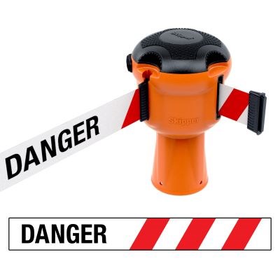 Skipper 9m Retractable Barrier Tape Unit, Danger – Red/White