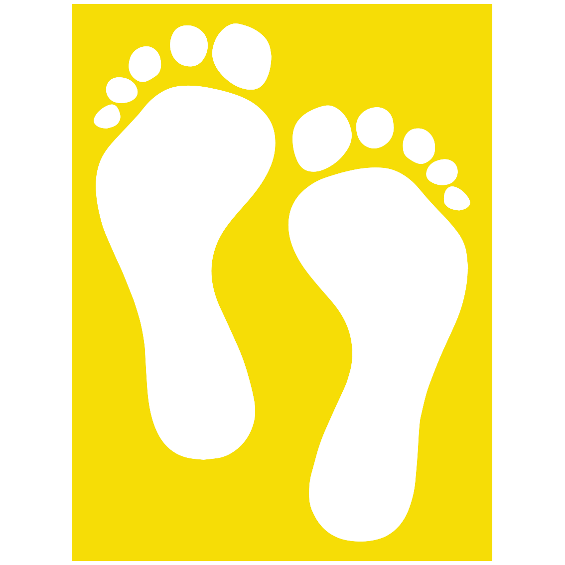 600x450mm – Poly Stencil – Foot Prints