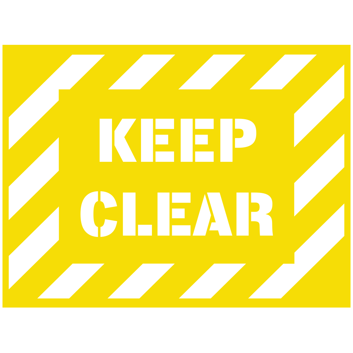 600x450mm – Poly – Stencil – Keep Clear