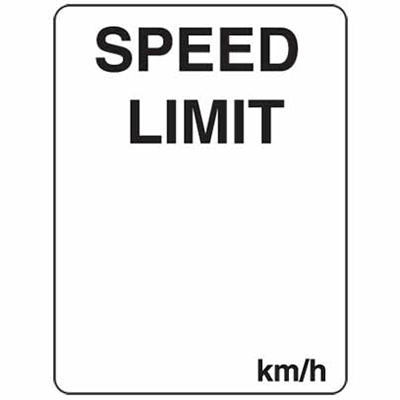 TRAFFIC SIGN SPEED LIMIT BLANK