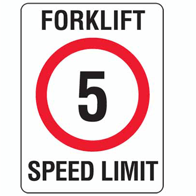 TRAFFIC SIGN FORKLIFT SPEED 5