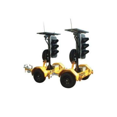 Portable Solar Powered Trailer Mounted Traffic Lights Sold as a set. 2 x Trailers, 1 x hand controller only (Extra Remote hand controllers can be purchased)