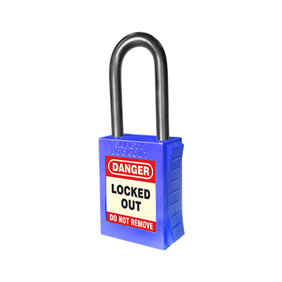 42mm Premium Padlock – Nylon Shackle – Blue – Keyed Differently