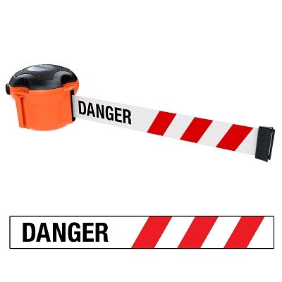 Skipper XS 9m Retractable Barrier Tape Unit, Danger – Red/White