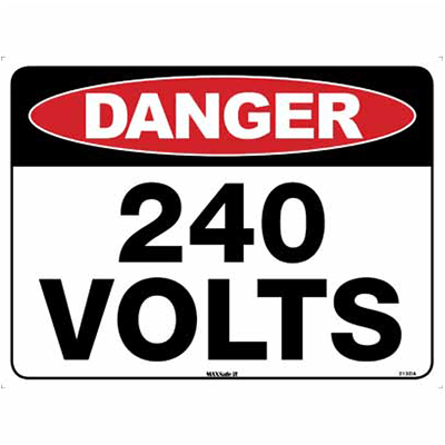 240 VOLTS SIGN