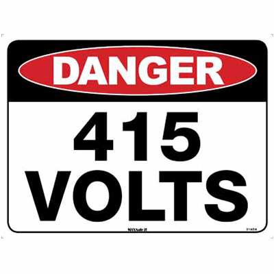 415 VOLTS SIGN