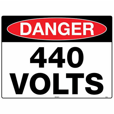 440 VOLTS SIGN