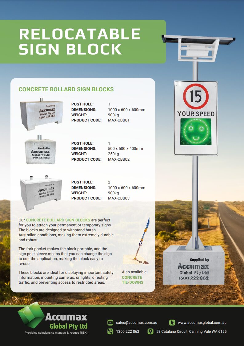Relocatable Sign Block