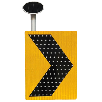 LED Solar Safety Directional Chevron Sign