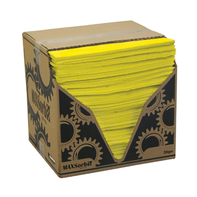 Hazchem Absorbent Pads 2 MAX HZP4545 Hazchem Pads 200GSM 200 Web 1