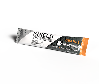 Shield Zero Electrolyte Powder Single Serve Sachets – 100 Pack 4 SWRD ShieldZEROPacket Single Orange