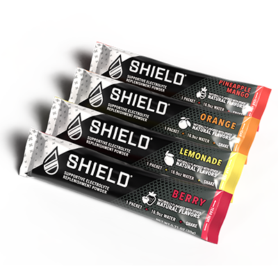 SHIELD – Electrolyte Powder Single Serve Sachets – 100 Pack