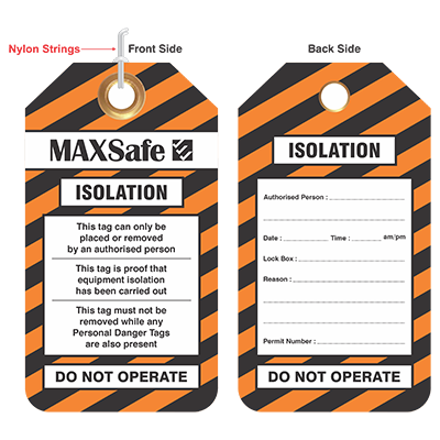 Tear Proof Lockout Tags Pk/100 26 MAX TPT 07