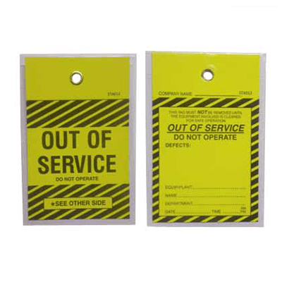 Tamper Proof Tags Pk/50 2 TDT118TP Tamper Proof Tag Out Of Service Web 1