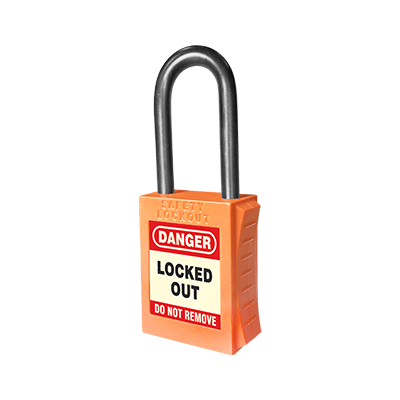 42Mm Premium Lockout Padlock - Keyed Alike - Nylon Shackle 16 UL405 O KA Premium Padlock Orange Nylon Keyed Alike Web 1
