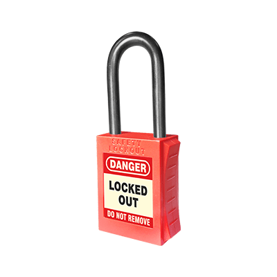 42Mm Premium Lockout Padlock - Keyed Alike - Nylon Shackle 18 UL405 R KA Premium Padlock Red Nylon Keyed Alike Web 1