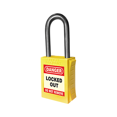 42Mm Premium Lockout Padlock - Keyed Alike - Nylon Shackle 17 UL405 Y KA Premium Padlock Yellow Nylon Keyed Alike Web 1